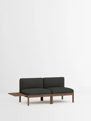 2 Seater Sofa with 1 Side Table von MOEBE in Re-Wool 2, Re-Wool 2 – 198, Smoked Oak – Produktfoto 35 von 35