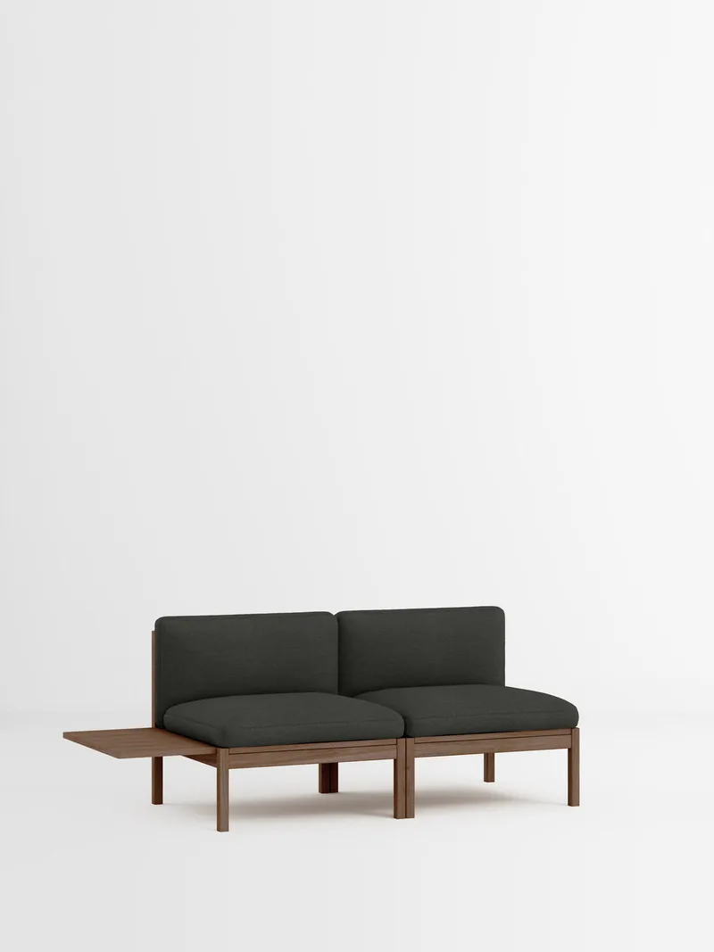 2 Seater Sofa with 1 Side Table von MOEBE in Re-Wool 2, Re-Wool 2 – 198, Smoked Oak – Produktfoto 35 von 35