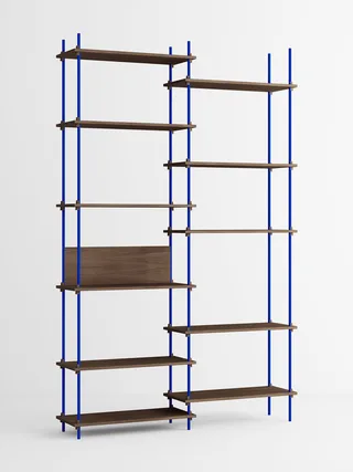 Shelving System – s.255.2.A by MOEBE in Smoked-Oak/Deep-Blue – product photo 4 of 4