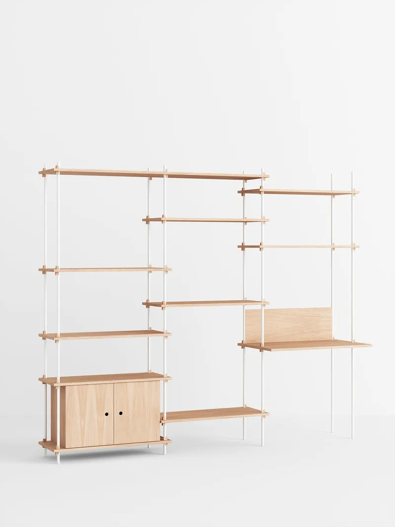 Shelving System – s.200.3.D by MOEBE in Oak/White – product photo 4 of 4