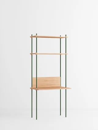 Shelving System – s.200.1.D by MOEBE in Oak/Pine-Green – product photo 4 of 4