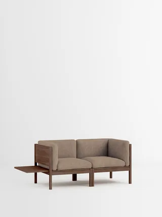 2 Seater Sofa with Sides + 1 Side Table by MOEBE in Moss, Moss 0013, Smoked Oak – product photo 35 of 35