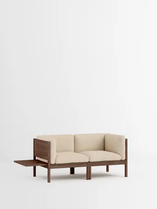 2 Seater Sofa with Sides + 1 Side Table by MOEBE in Moss, Moss 0019, Smoked Oak – product photo 35 of 35