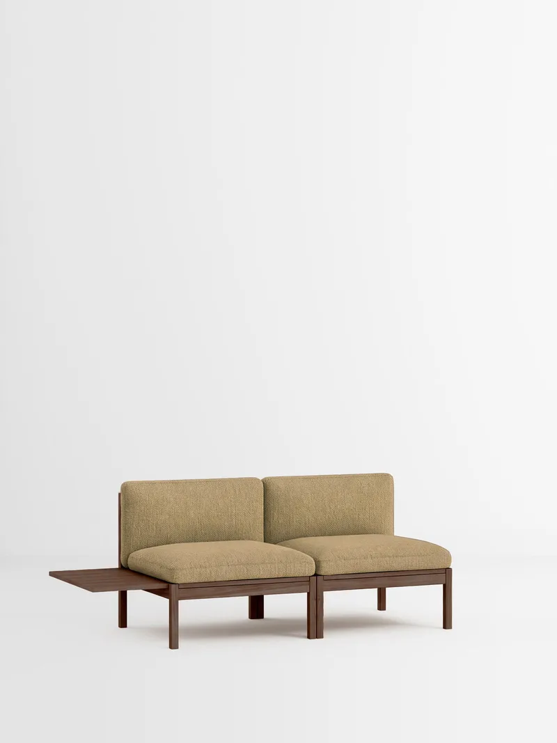2 Seater Sofa with 1 Side Table van MOEBE in Moss, Moss 0021, Smoked Oak – productfoto 35 van 35