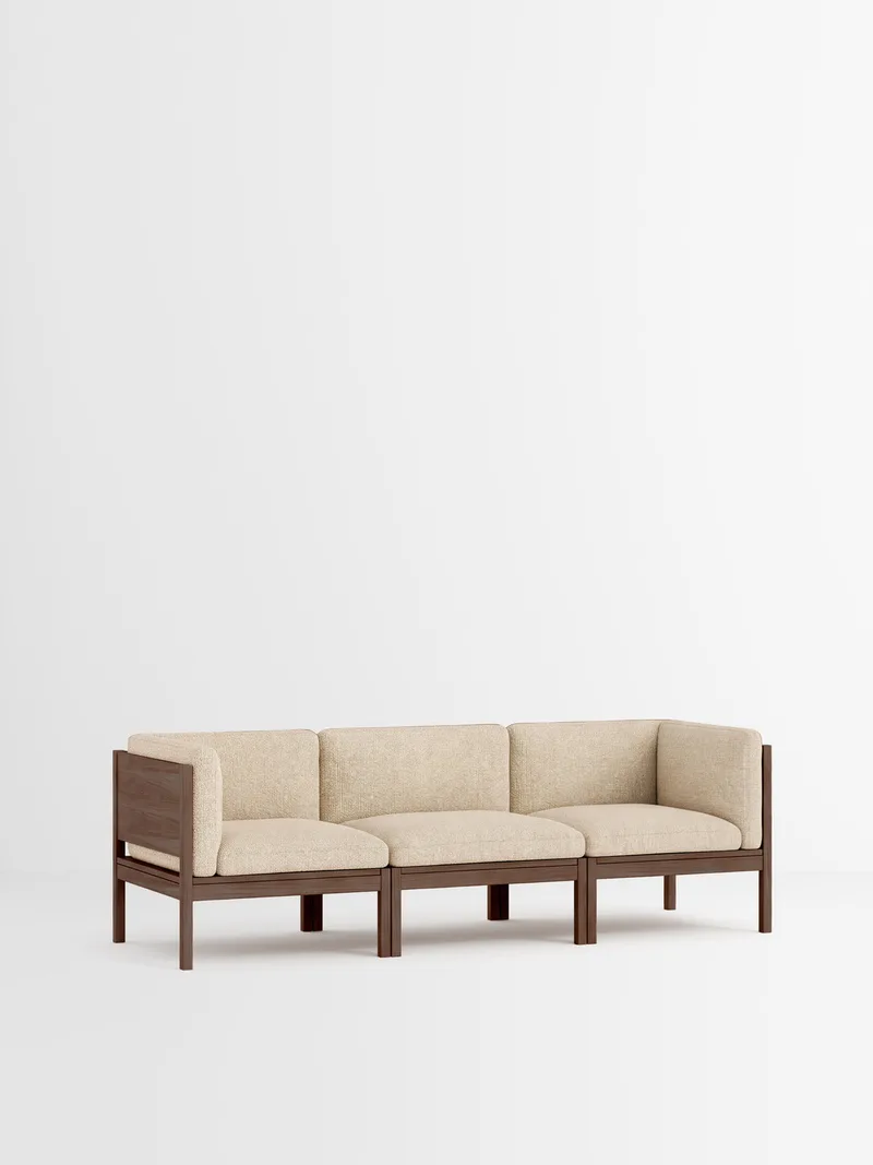 3 Seater Sofa with Sides by MOEBE in Moss, Moss 0019, Smoked Oak – product photo 35 of 35