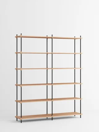 Shelving System – s.200.2.B van MOEBE in Oak/Black – productfoto 4 van 4