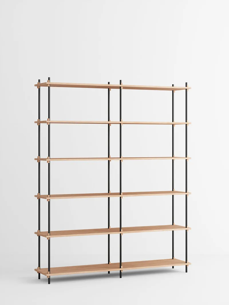 Shelving System – s.200.2.B van MOEBE in Oak/Black – productfoto 4 van 4