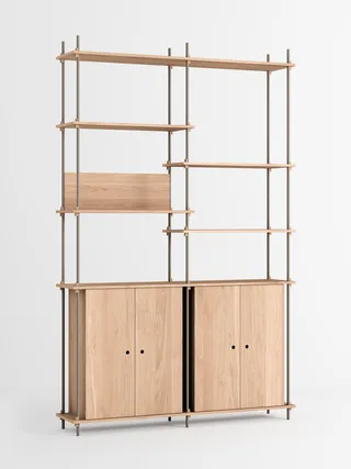 Shelving System – s.255.2.H van MOEBE in Oak/Warm-Grey – productfoto 4 van 4