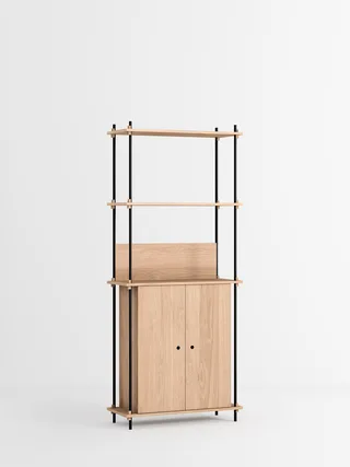Shelving System – s.200.1.H by MOEBE in Oak/Black – product photo 4 of 4