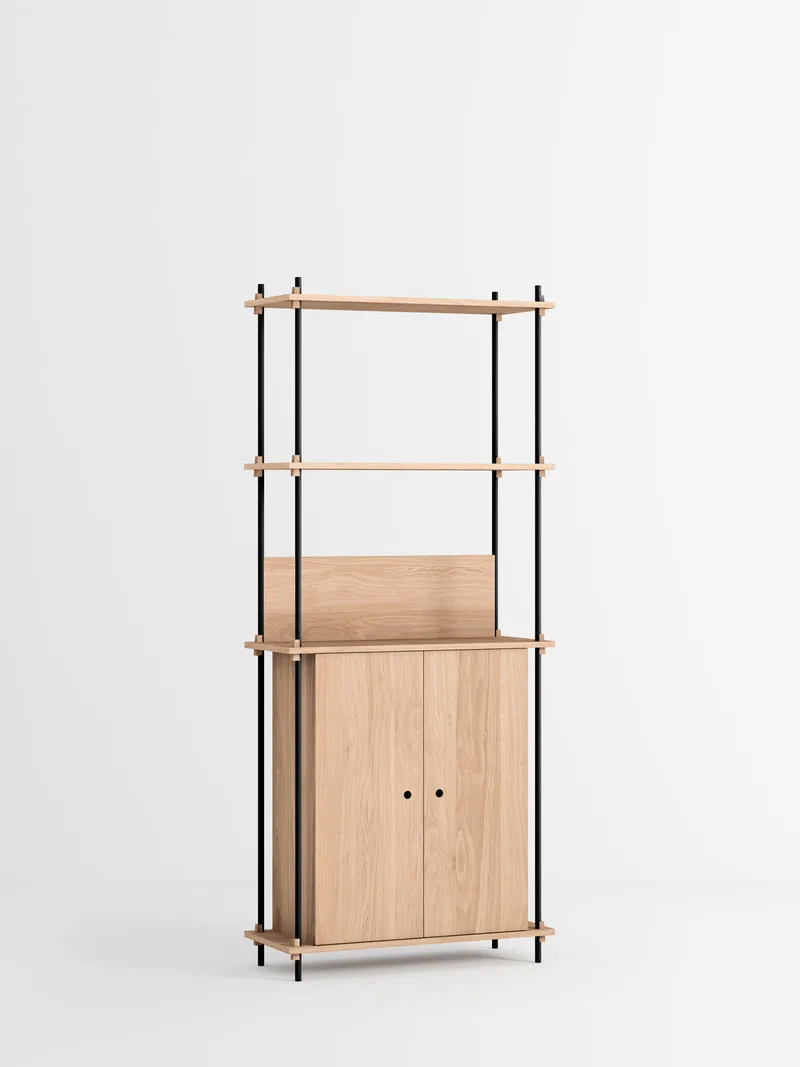 Shelving System – s.200.1.H by MOEBE in Oak/Black – product photo 4 of 4