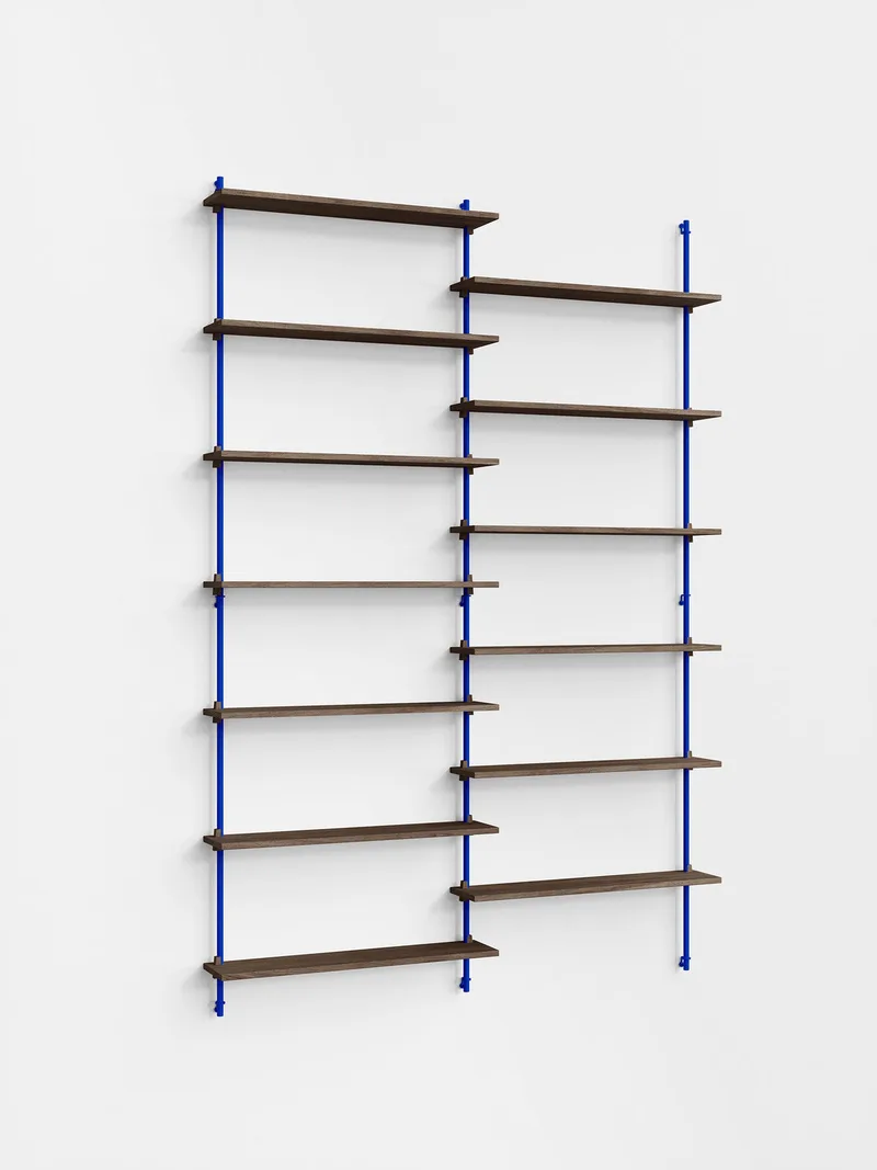 Wall Shelving – ws.230.2 van MOEBE in Smoked-Oak/Deep-Blue – productfoto 5 van 5