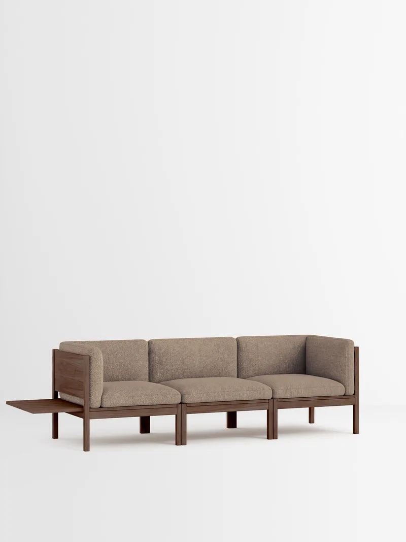 3 Seater Sofa with Sides + 1 Side Table by MOEBE in Moss, Moss 0013, Smoked Oak – product photo 35 of 35