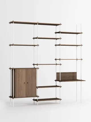 Shelving System – s.255.3.E von MOEBE in Smoked-Oak/White – Produktfoto 4 von 4