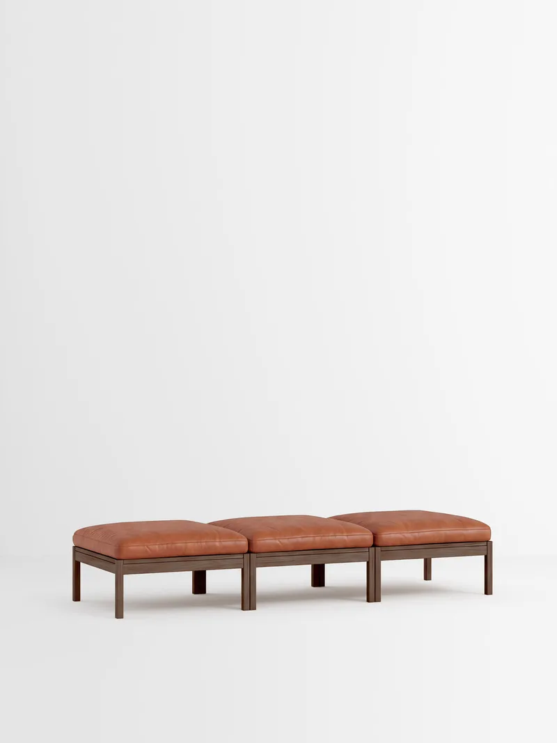 3 Seater Daybed by MOEBE in Leather, Cognac Leather, Smoked Oak – product photo 35 of 35