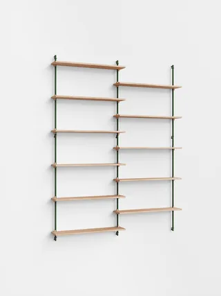 Wall Shelving – ws.200.2 by MOEBE in Oak/Pine-Green – product photo 4 of 4