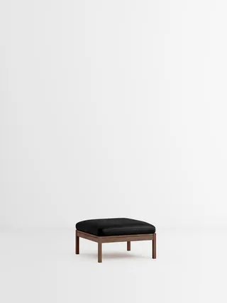 Ottoman van MOEBE in Leather, Black Leather, Smoked Oak – productfoto 35 van 35