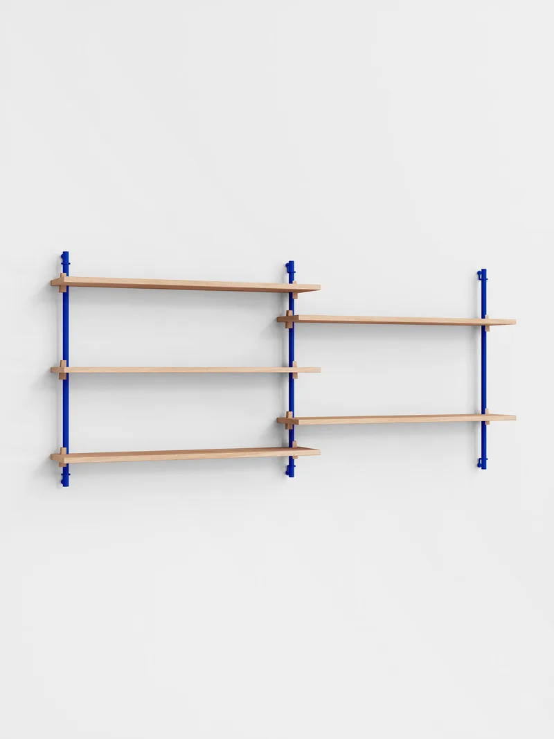 Wall Shelving – ws.65.2 by MOEBE in Oak/Deep-Blue – product photo 4 of 4