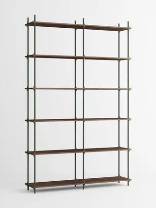 Shelving System – s.255.2.B van MOEBE in Smoked-Oak/Pine-Green – productfoto 4 van 4