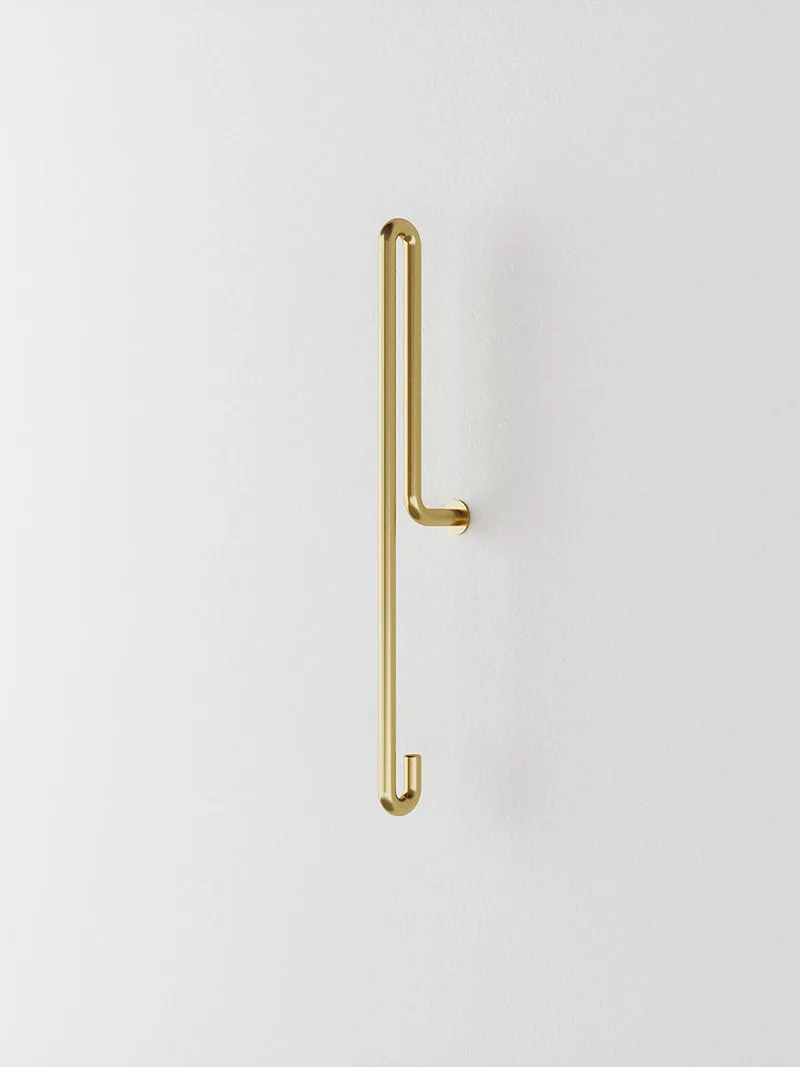 Wall Hook van MOEBE in Large (1 pcs.), Matt Gold – productfoto