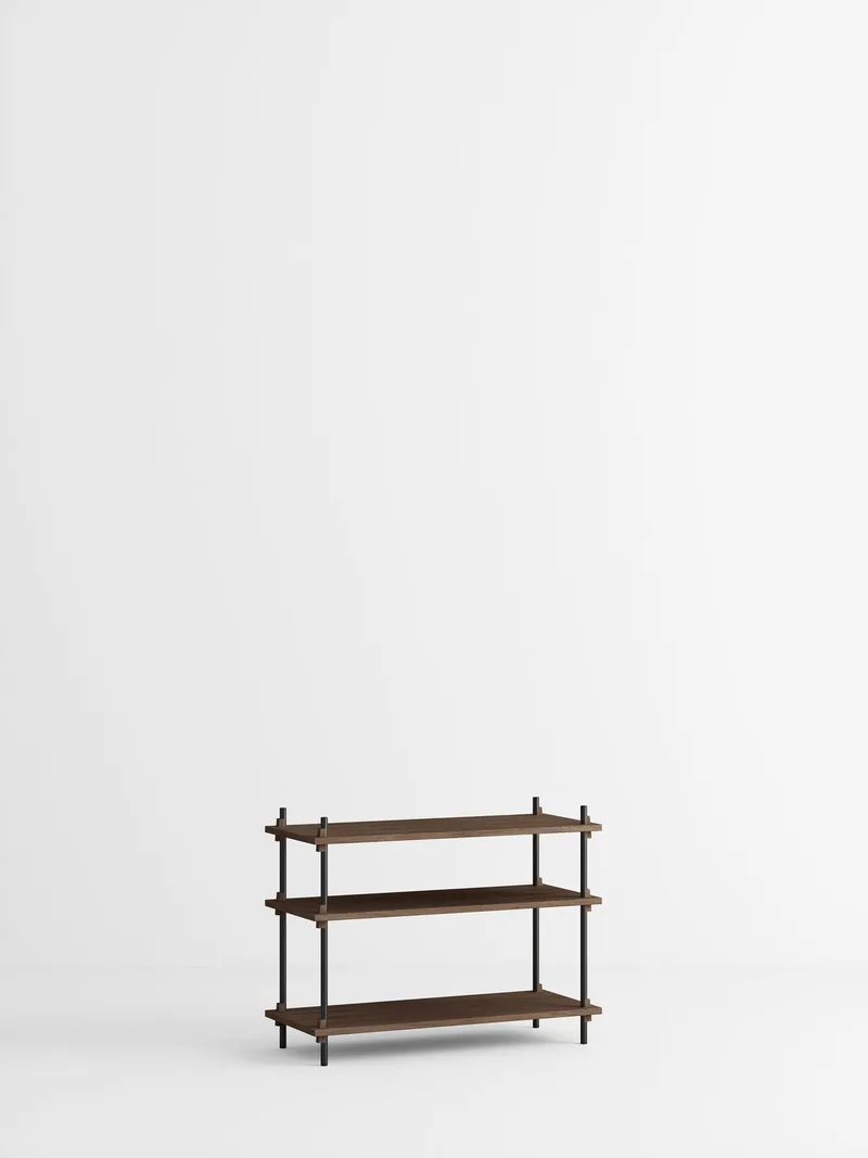 Shelving System – s.65.1.A de MOEBE en Smoked-Oak/Black – photo du produit 5 sur 5