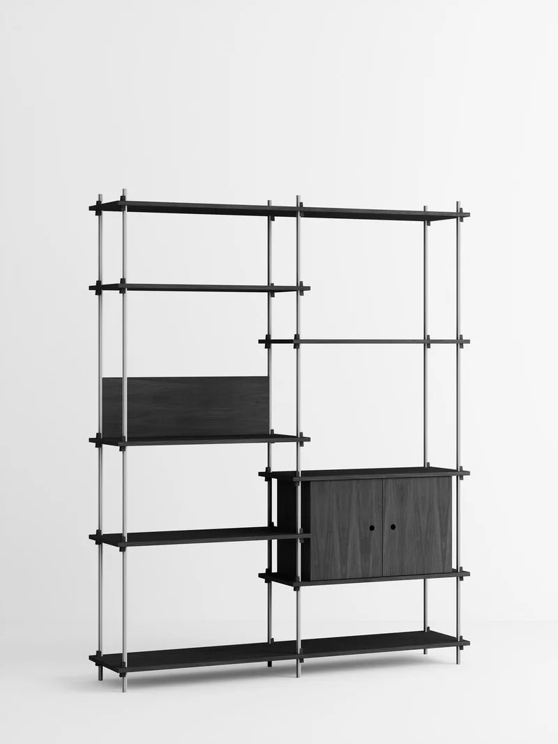 Shelving System – s.200.2.C von MOEBE in Black – Produktfoto 2 von 4