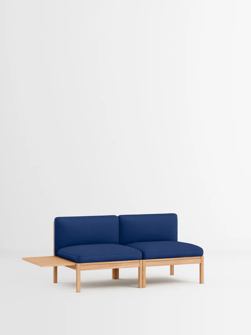 2 Seater Sofa with 1 Side Table von MOEBE in Autumn, Autumn 101, Oak – Produktfoto 15 von 34