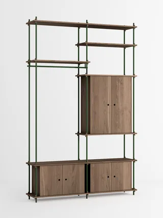 Shelving System – s.255.2.J by MOEBE in Smoked-Oak/Pine-Green – product photo 4 of 4