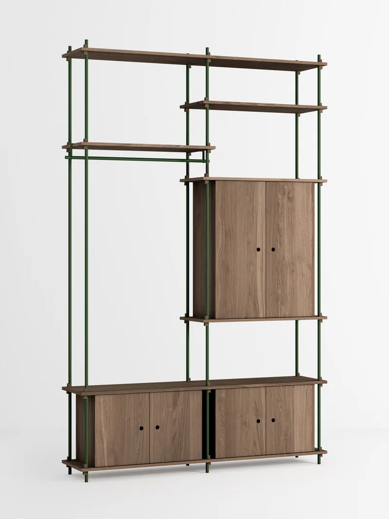 Shelving System – s.255.2.J by MOEBE in Smoked-Oak/Pine-Green – product photo 4 of 4