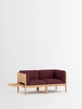 2 Seater Sofa with Sides + 1 Side Table by MOEBE in Autumn, Autumn 101, Oak – product photo 3 of 34