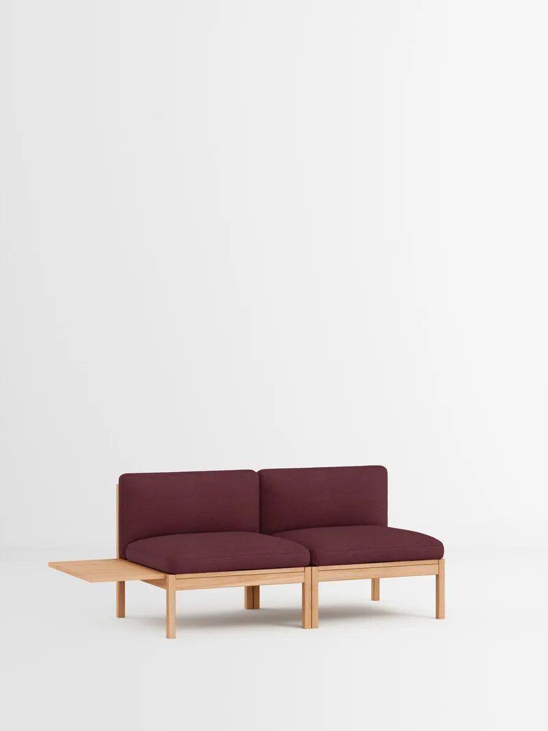2 Seater Sofa with 1 Side Table von MOEBE in Autumn, Autumn 101, Oak – Produktfoto 3 von 34