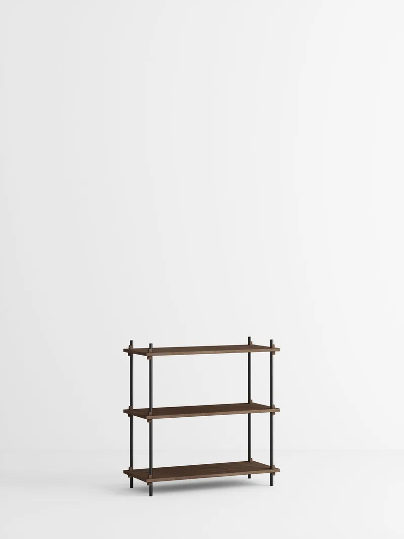 Shelving System – s.85.1.A de MOEBE en Smoked-Oak/Black – photo du produit 4 sur 4