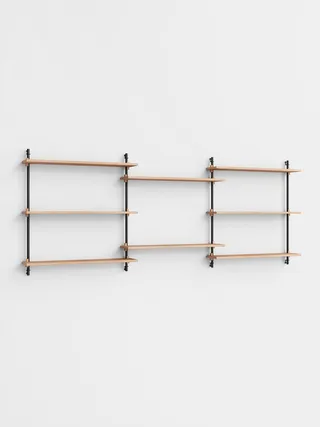 Wall Shelving – ws.85.3 de MOEBE en Oak/Black – photo du produit 4 sur 4