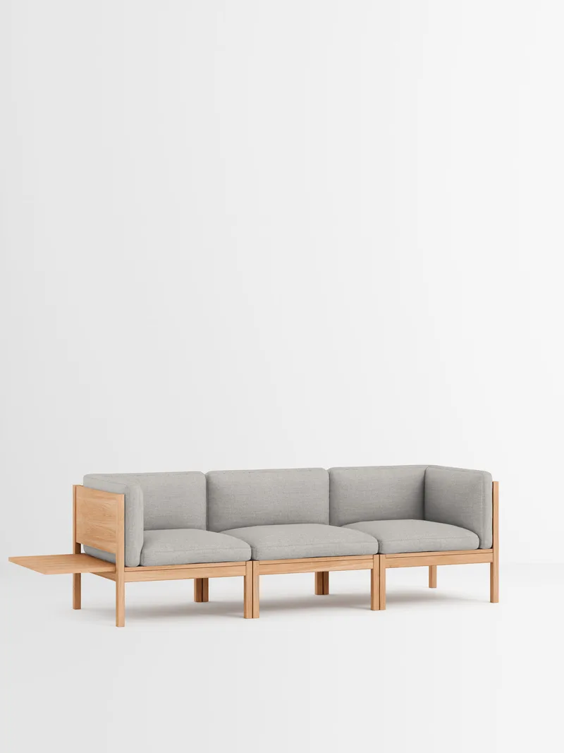 3 Seater Sofa with Sides + 1 Side Table van MOEBE in Autumn, Autumn 101, Oak – productfoto 10 van 34