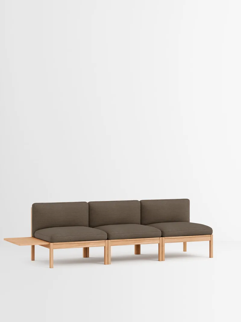 3 Seater Sofa with 1 Side Table by MOEBE in Autumn, Autumn 101, Oak – product photo 7 of 34