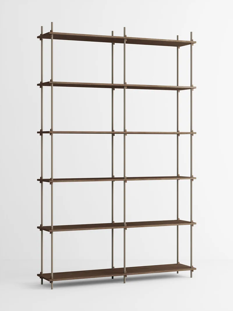 Shelving System – s.255.2.B de MOEBE en Smoked-Oak/Warm-Grey – photo du produit 4 sur 4