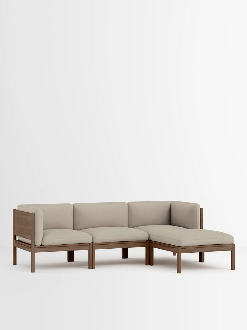 3 Seater Sofa with Sides + Chaise Longue von MOEBE in Field 2, Field 2 – 233, Smoked Oak – Produktfoto 35 von 35