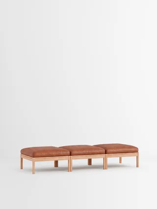 3 Seater Daybed by MOEBE in Leather, Cognac Leather, Oak – product photo 35 of 35