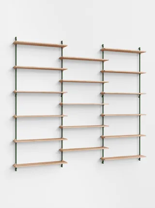 Wall Shelving – ws.200.3 by MOEBE in Oak/Pine-Green – product photo 4 of 4