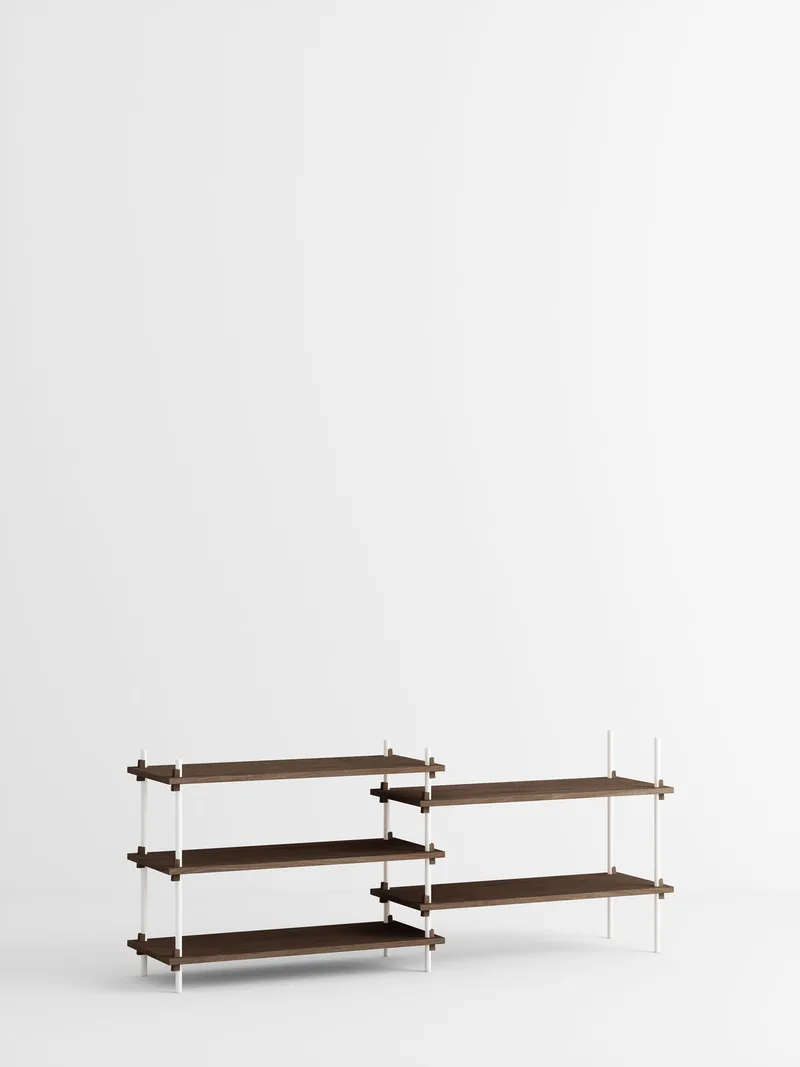 Shelving System – s.65.2.A von MOEBE in Smoked-Oak/White – Produktfoto 4 von 4
