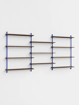 Wall Shelving – ws.115.3 de MOEBE en Smoked-Oak/Deep-Blue – photo du produit 4 sur 4