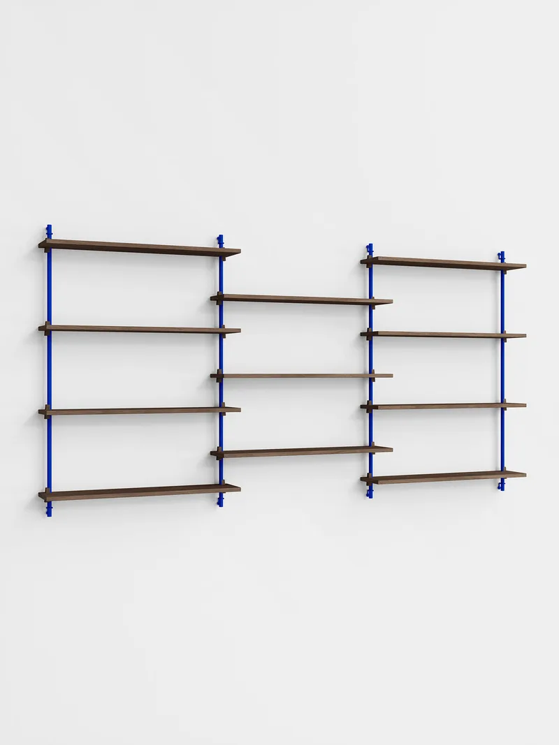 Wall Shelving – ws.115.3 de MOEBE en Smoked-Oak/Deep-Blue – photo du produit 4 sur 4