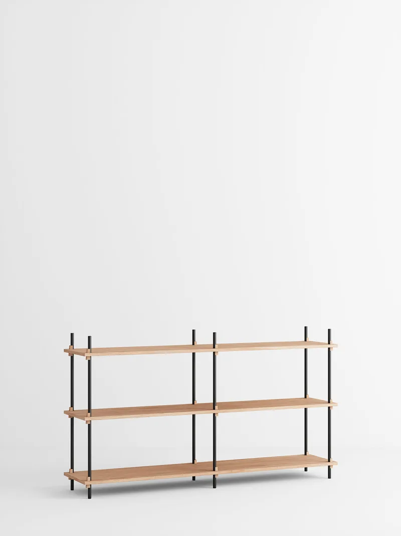 Shelving System – s.85.2.B de MOEBE en Oak/Black – photo du produit 4 sur 4