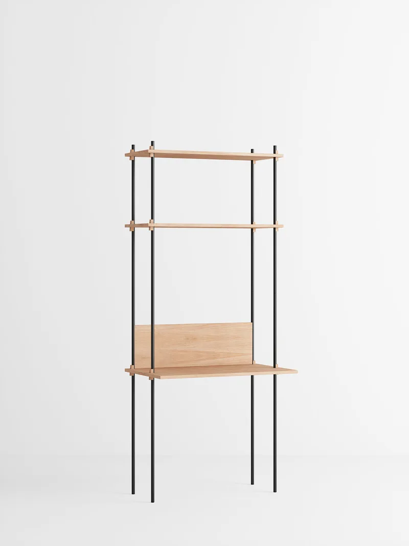 Shelving System – s.200.1.D by MOEBE in Oak/Black – product photo 4 of 4