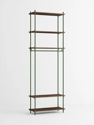 Shelving System – s.255.1.F van MOEBE in Smoked-Oak/Pine-Green – productfoto 4 van 4