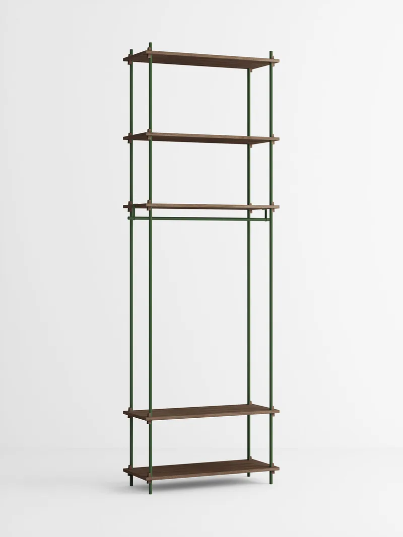 Shelving System – s.255.1.F van MOEBE in Smoked-Oak/Pine-Green – productfoto 4 van 4