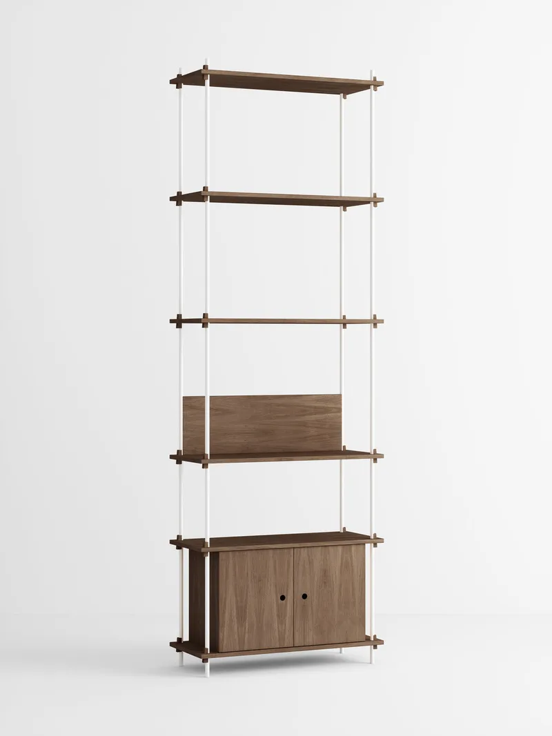 Shelving System – s.255.1.B van MOEBE in Smoked-Oak/White – productfoto 4 van 4