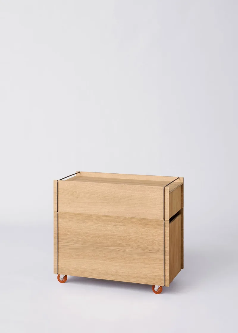 Storage Tower – Low by MOEBE in Stainless Steel, Yes – product photo