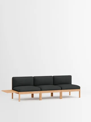 3 Seater Sofa with 1 Side Table by MOEBE in Autumn, Autumn 101, Oak – product photo 22 of 34