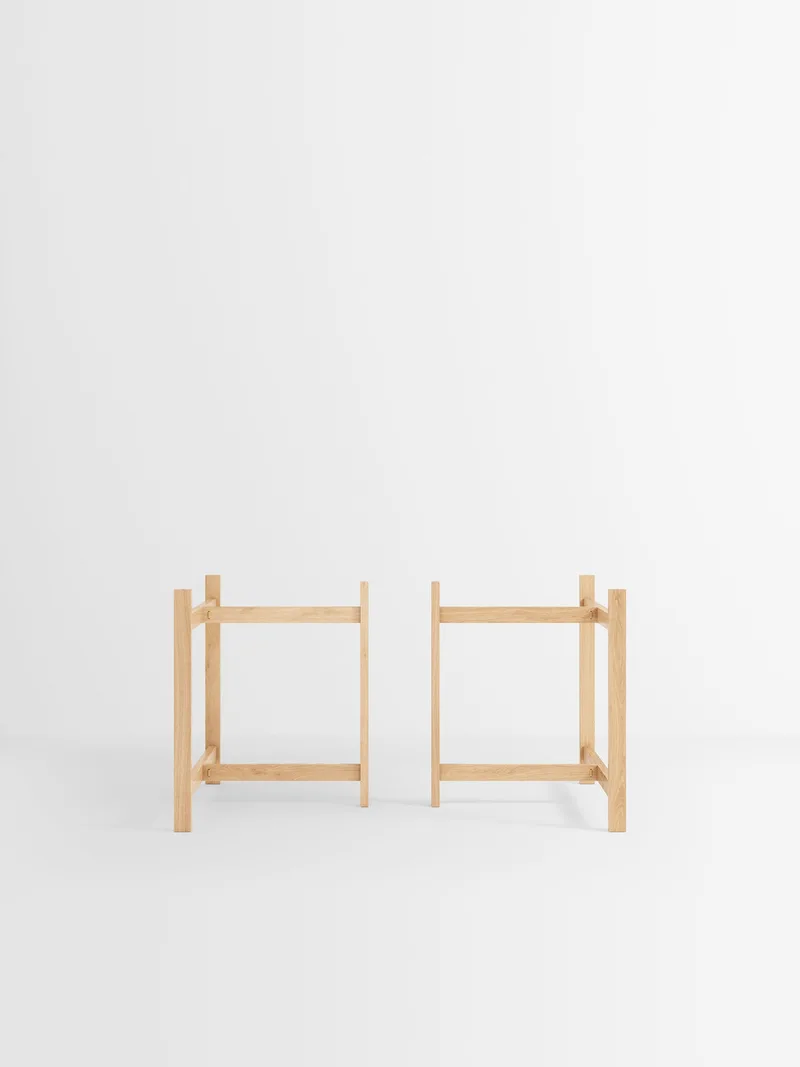 Rectangular Dining Table van MOEBE in Legs Only, 0, Oak – productfoto 13 van 13