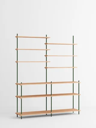 Shelving System – s.200.2.D by MOEBE in Oak/Pine-Green – product photo 4 of 4